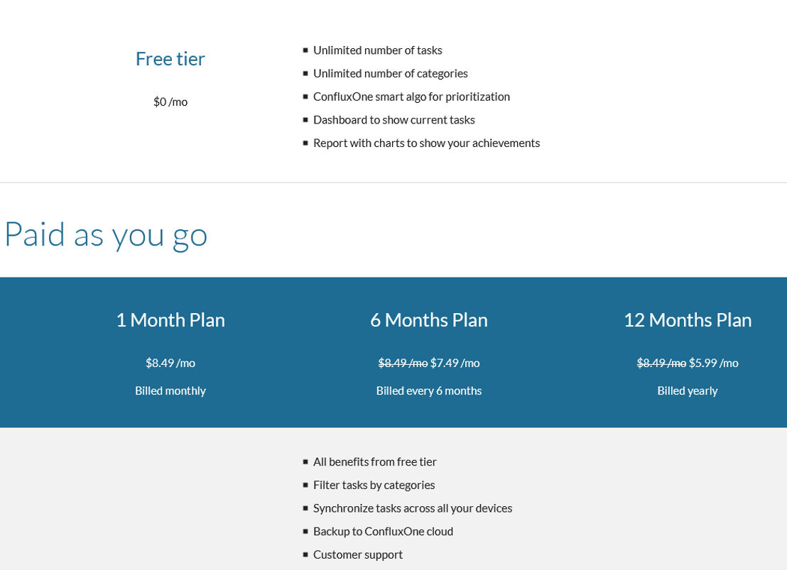 ConfluxOne pricing 1