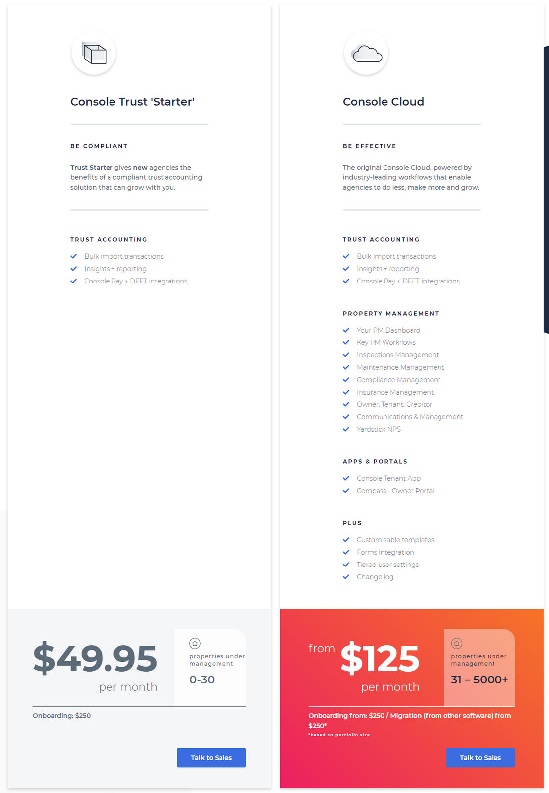 Console Gateway pricing 1