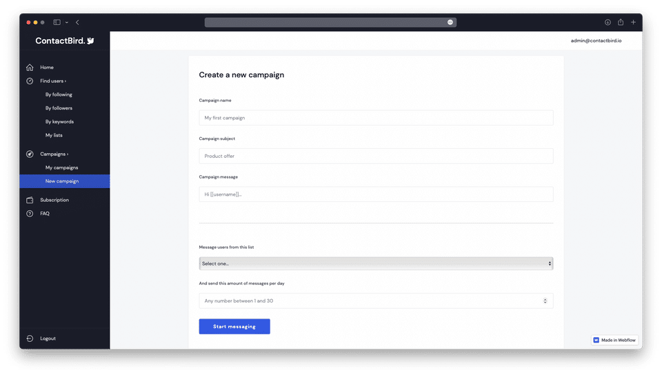 ContactBird screenshot 1