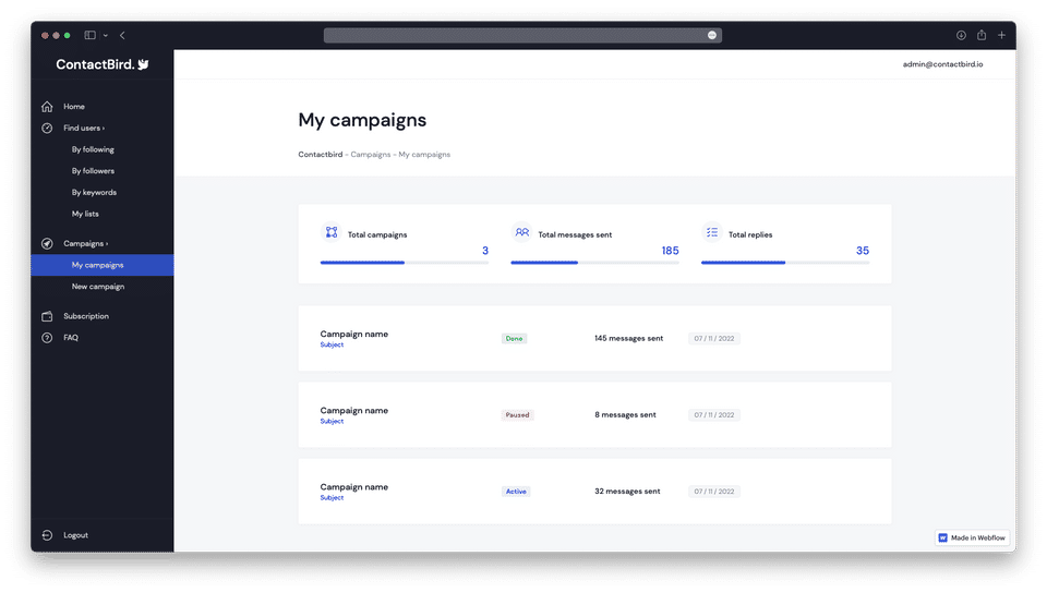 ContactBird screenshot 2