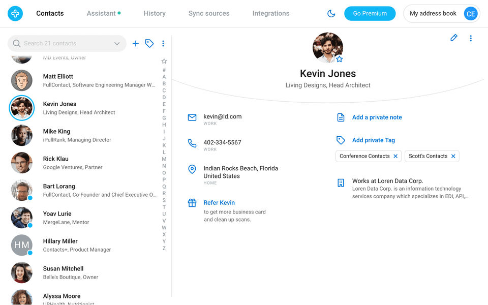 Contacts+ screenshot 2