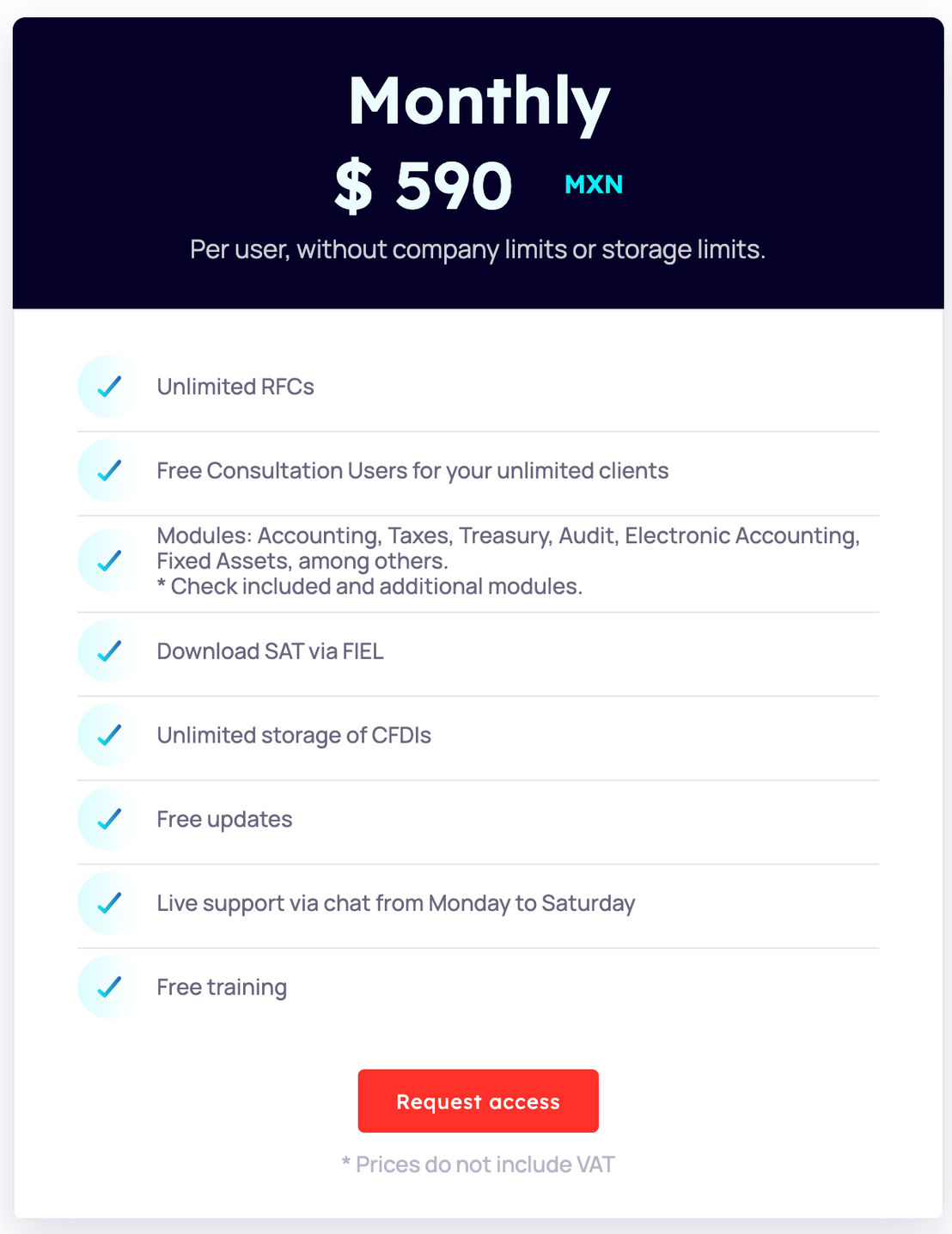 Contalink pricing 1