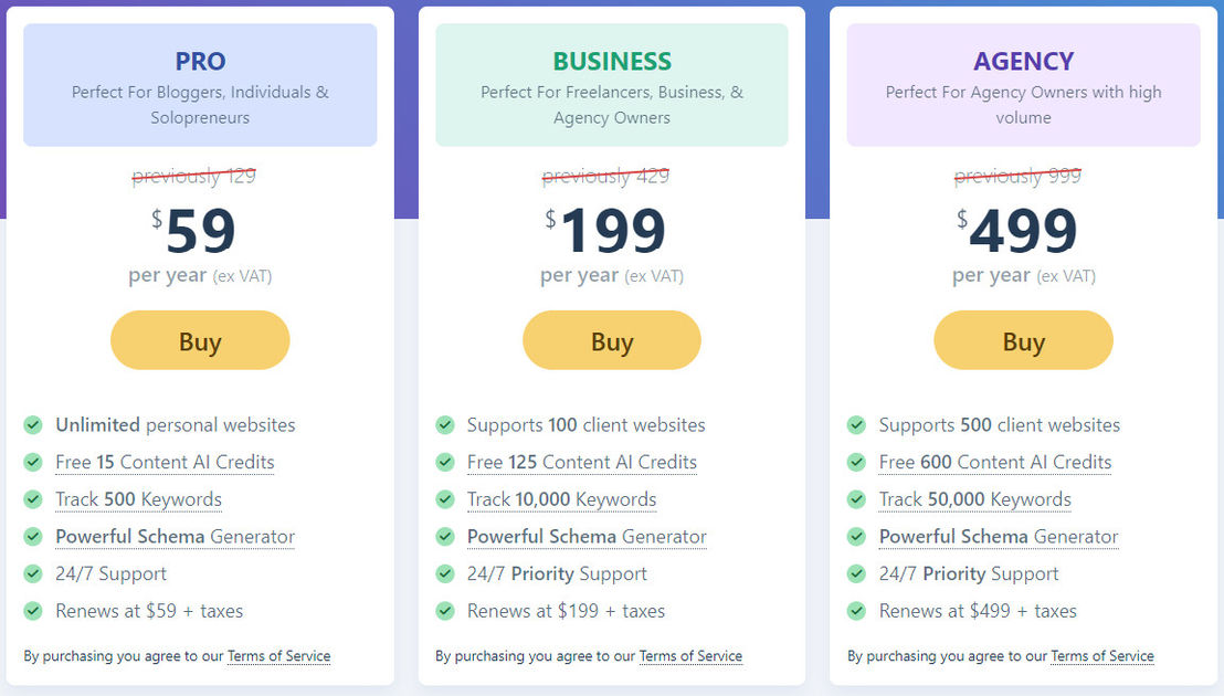 Content AI pricing 1