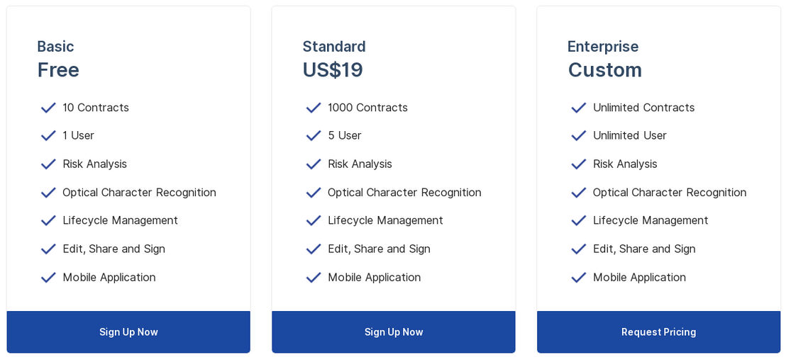 ContractAwesome pricing 1