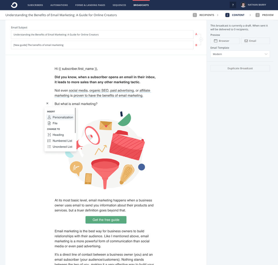 ConvertKit screenshot 3