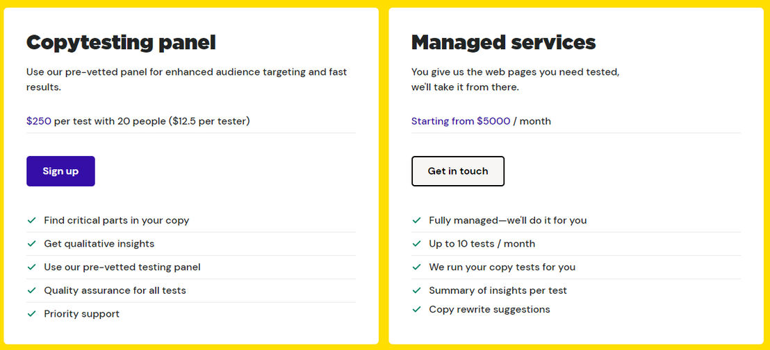 Copytesting screenshot 1