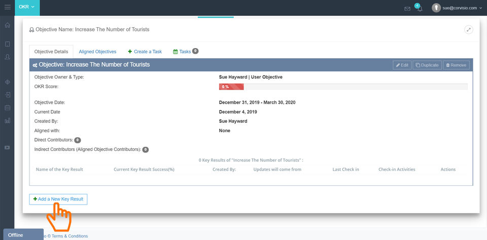 Corvisio OKR screenshot 4