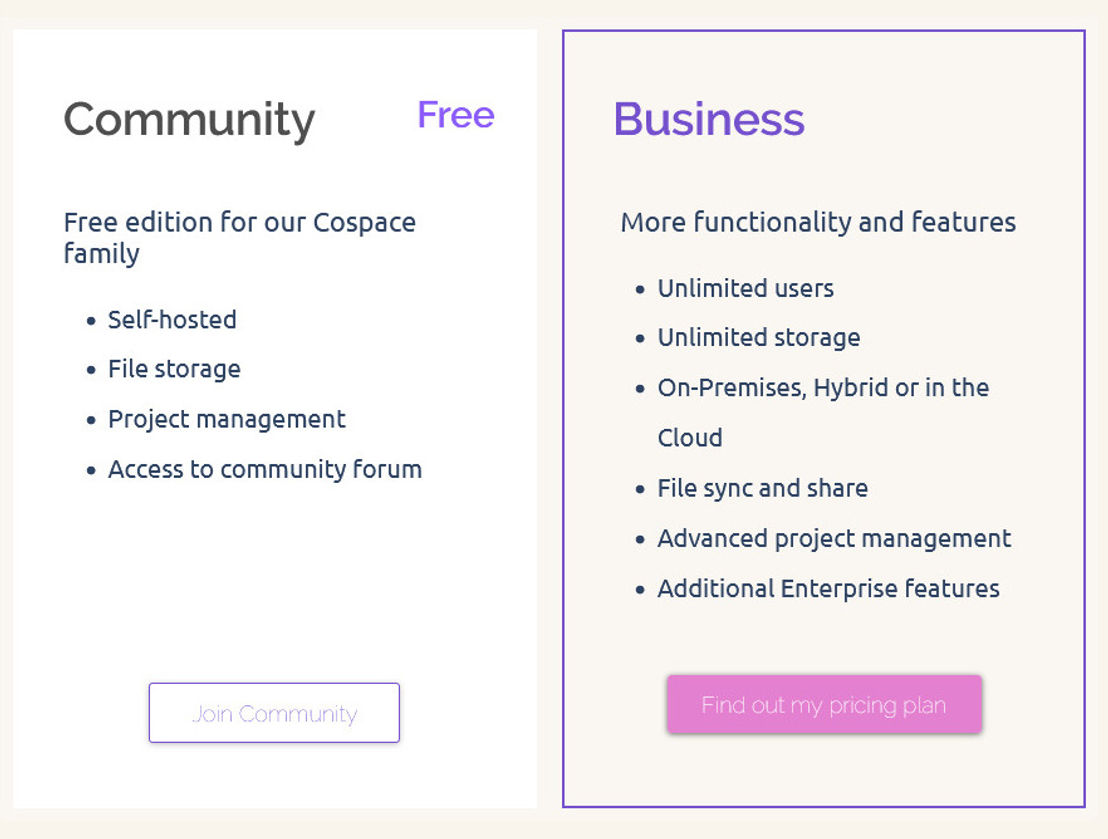 Cospace pricing 1