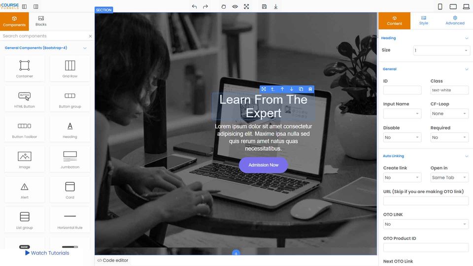 CourseFunnels screenshot