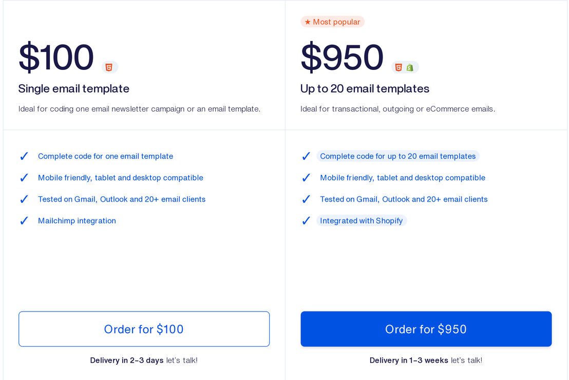 Crafting emails pricing 1