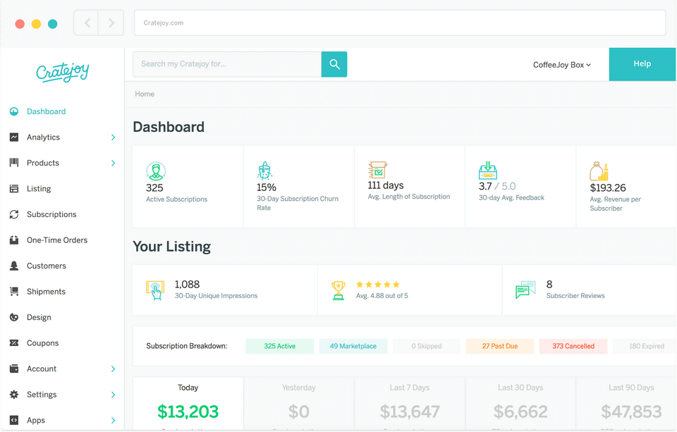 Cratejoy screenshot 2
