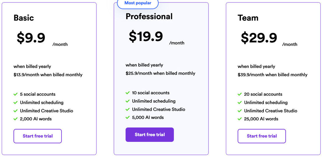Creasquare pricing 1