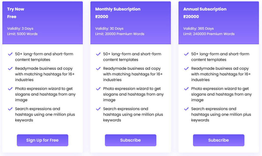 Cretorial pricing 1