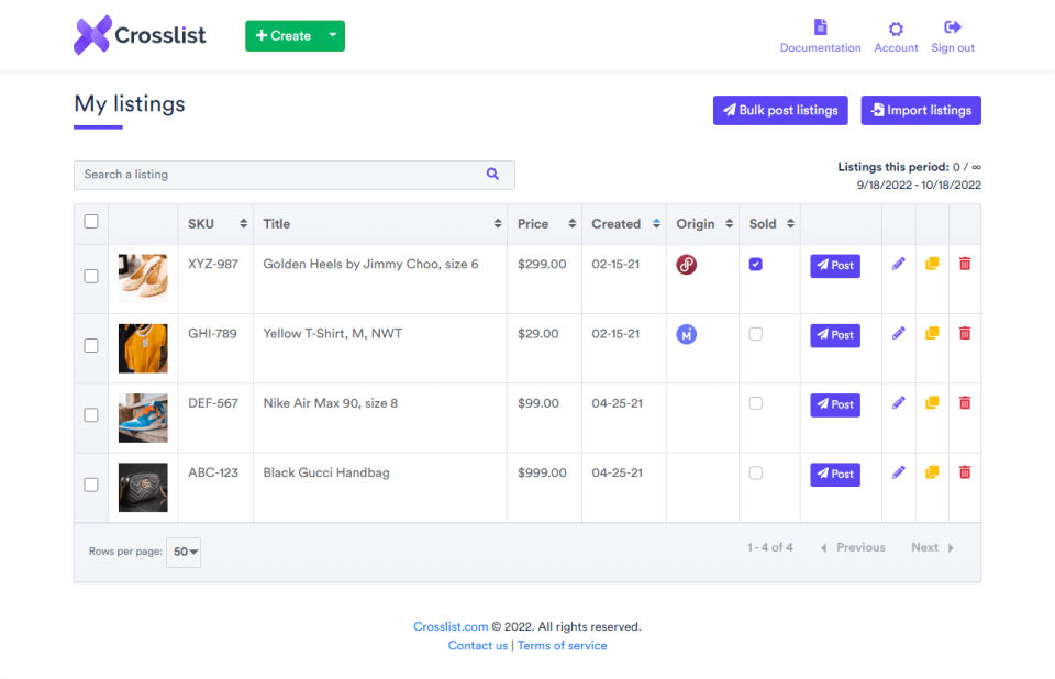 Crosslist screenshot 1