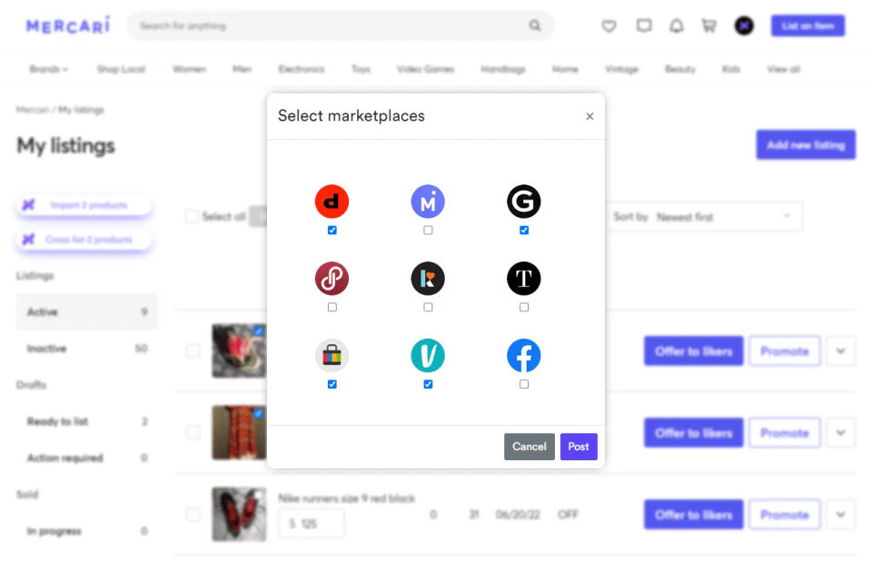 Crosslist screenshot 2