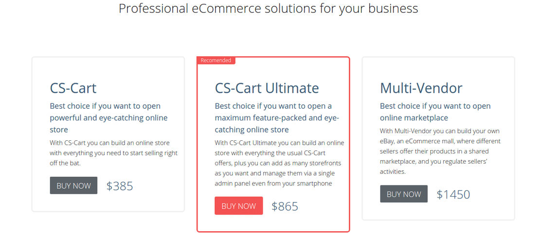 CS-Cart pricing 1