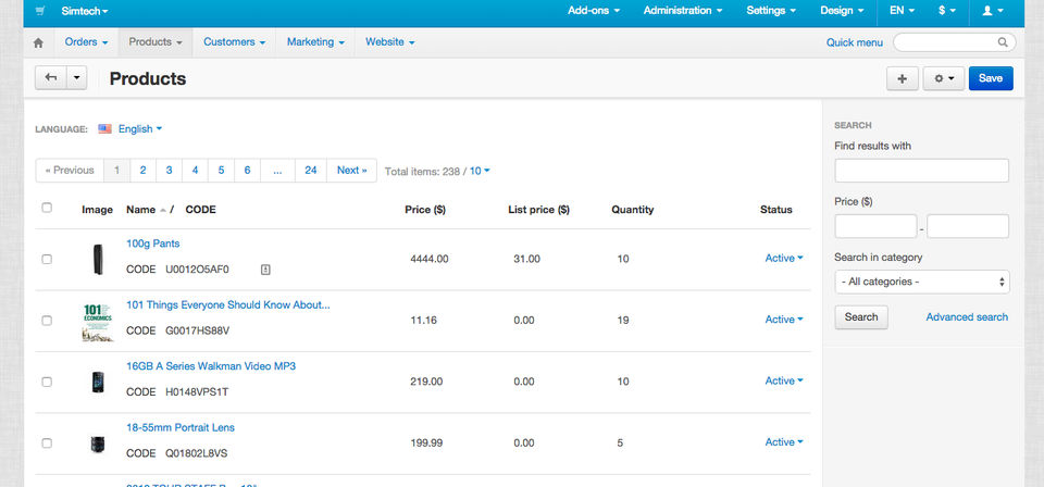 CS-Cart screenshot 3