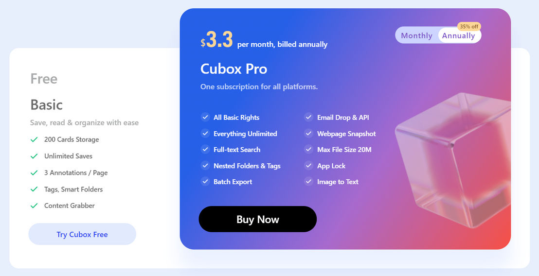Cubox screenshot 1