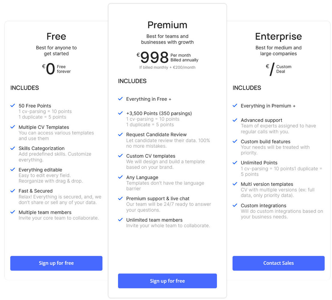 CVitae pricing 1