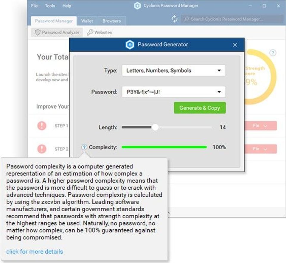 Cyclonis Password Manager screenshot 2