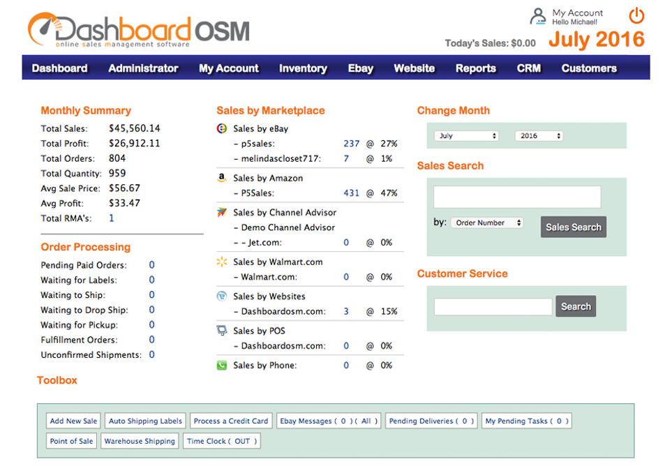 Dashboard OSM screenshot 1