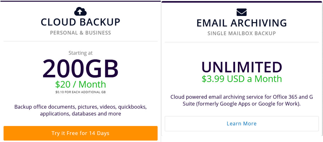 Data Deposit Box pricing 1
