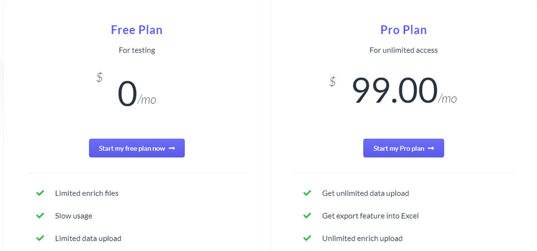 DataForLeads pricing 1