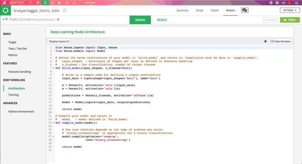 Dataiku DSS screenshot 1