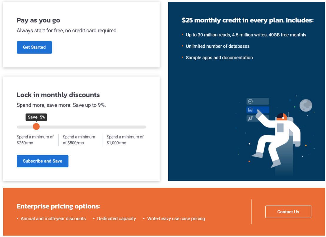 DataStax Astra pricing 1