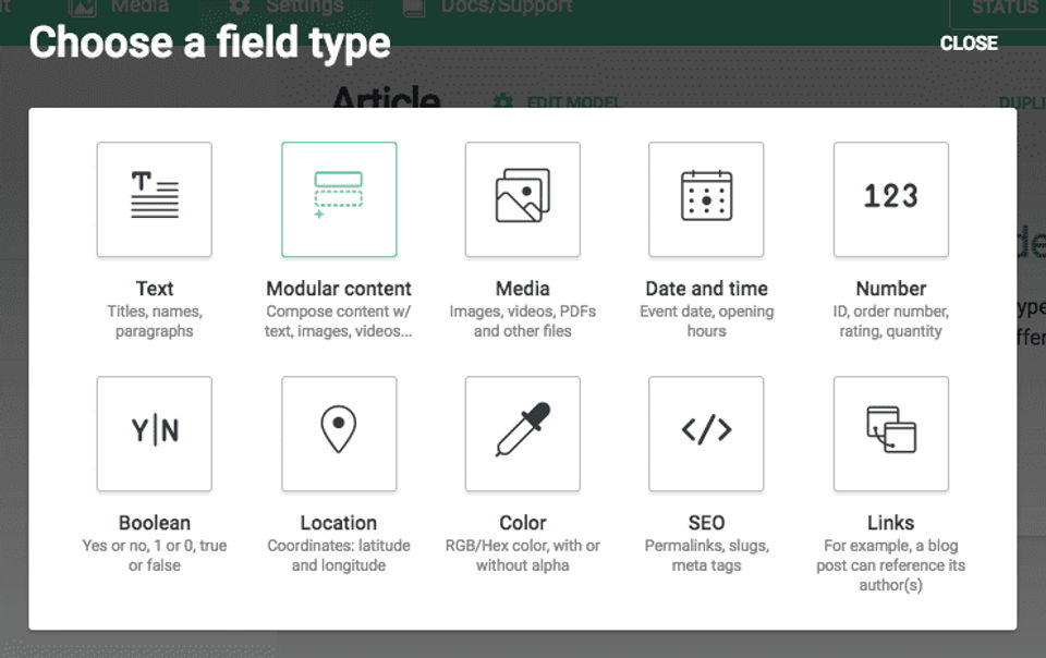 DatoCMS screenshot