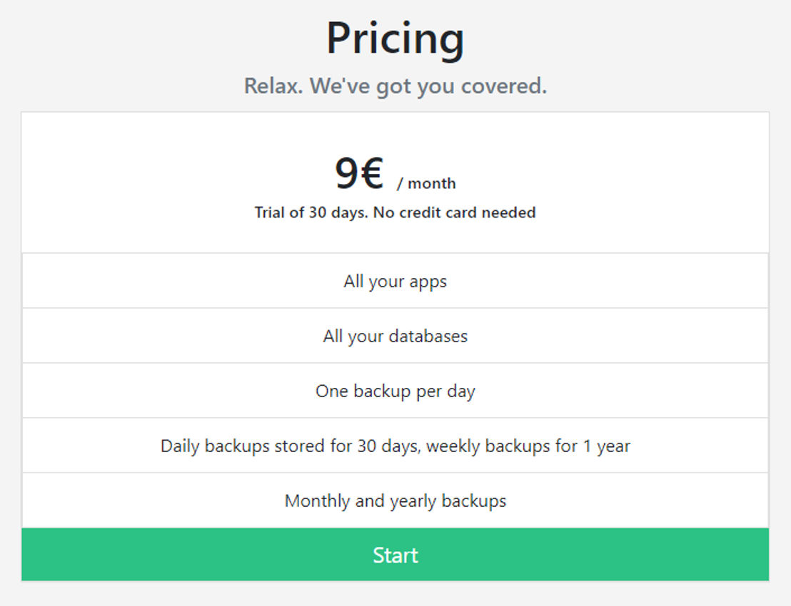 DB Backups screenshot 1