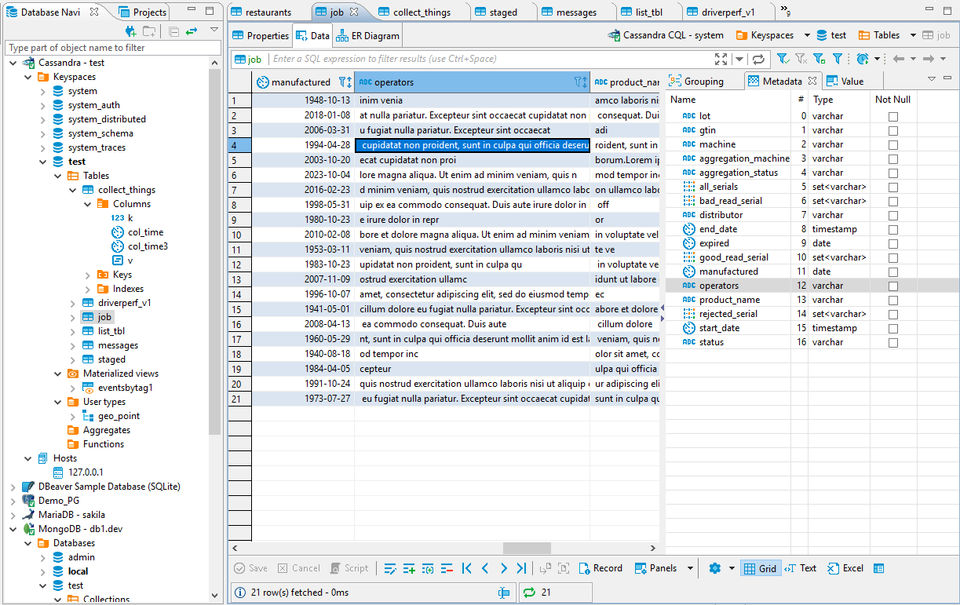 DBeaver screenshot 1