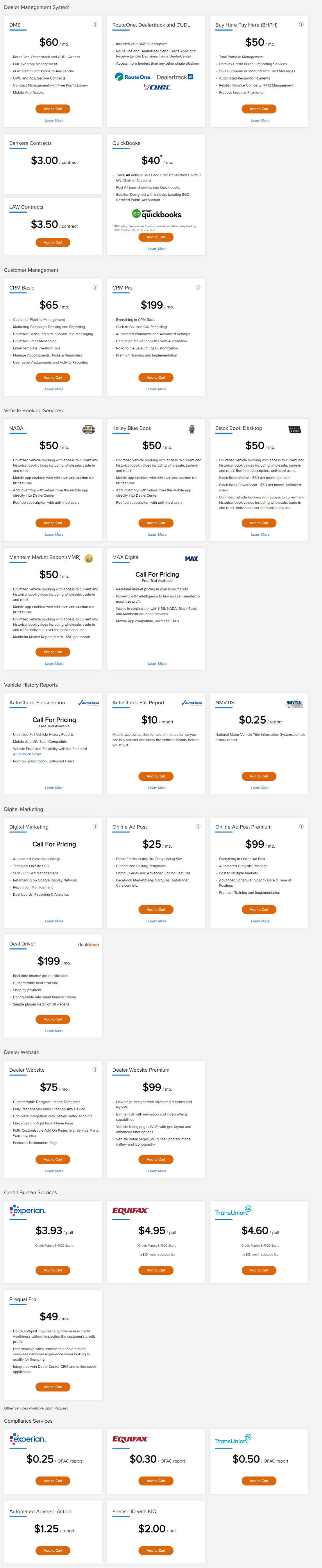 DealerCenter pricing 1