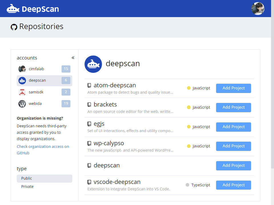 DeepScan screenshot 2