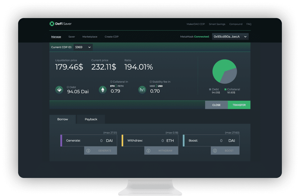 DeFi Saver screenshot 1