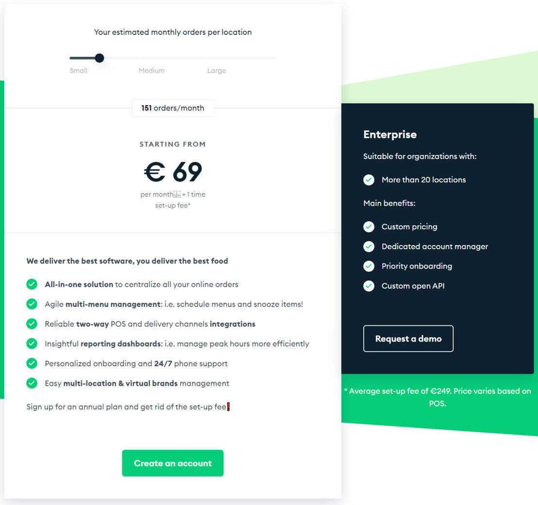 Deliverect pricing 1