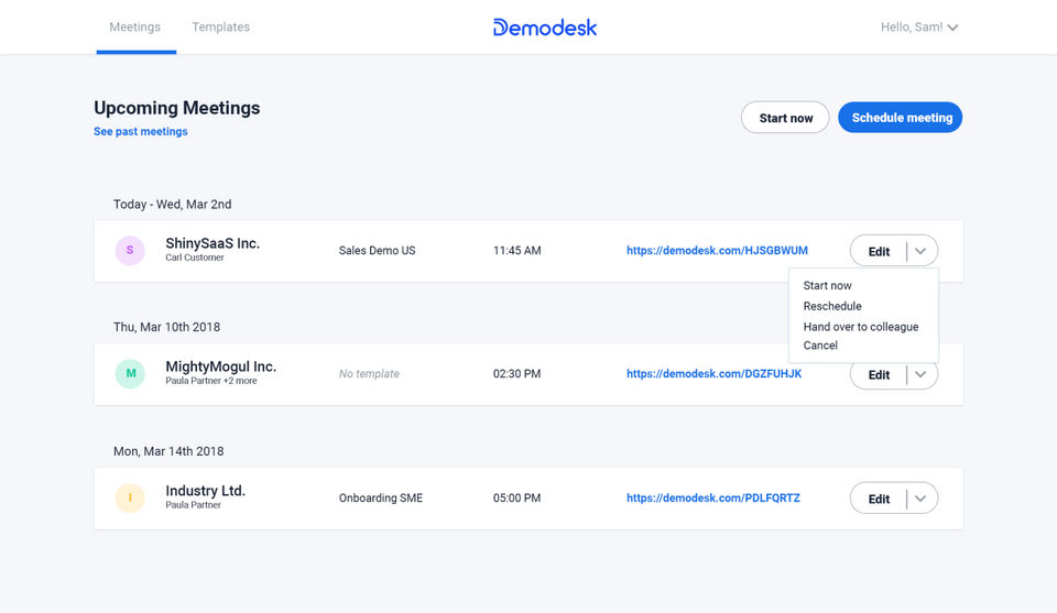 Demodesk screenshot 2