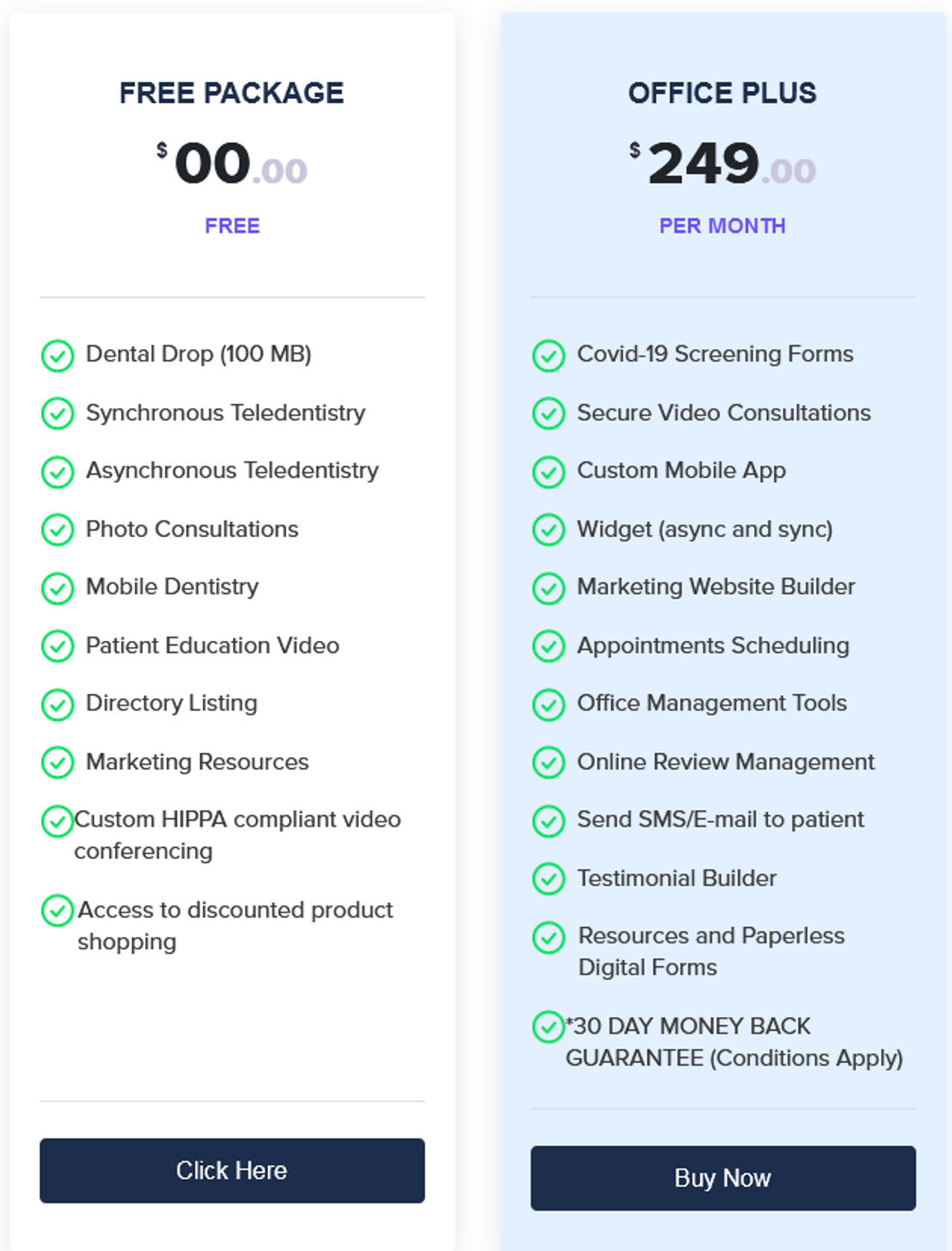 Dentulu pricing 1