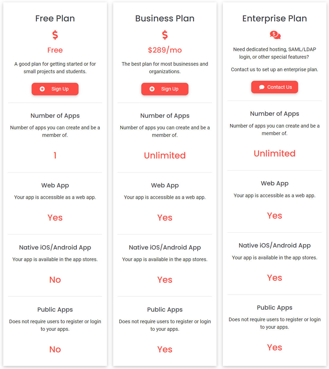 Devless pricing 1