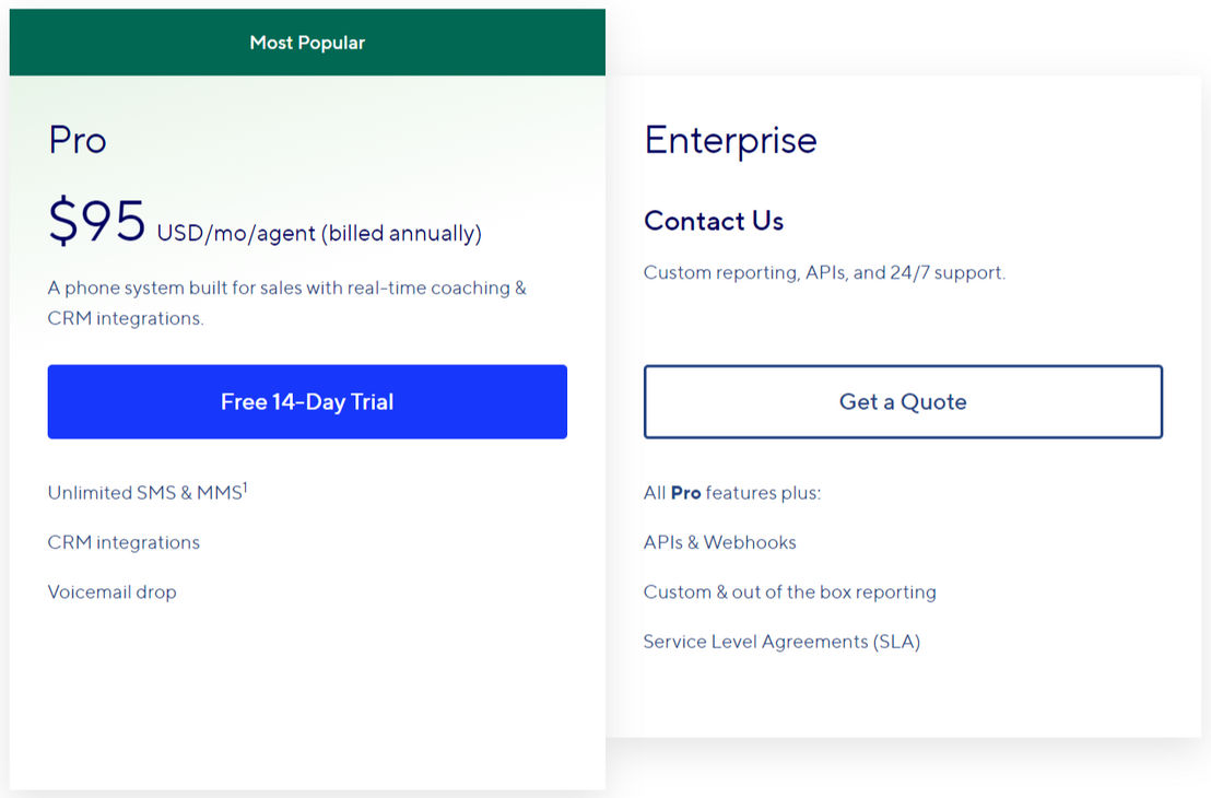 Dialpad Sell pricing 1