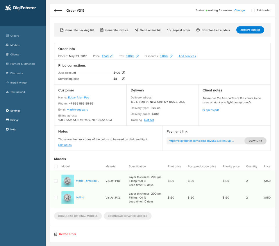 DigiFabster screenshot 2