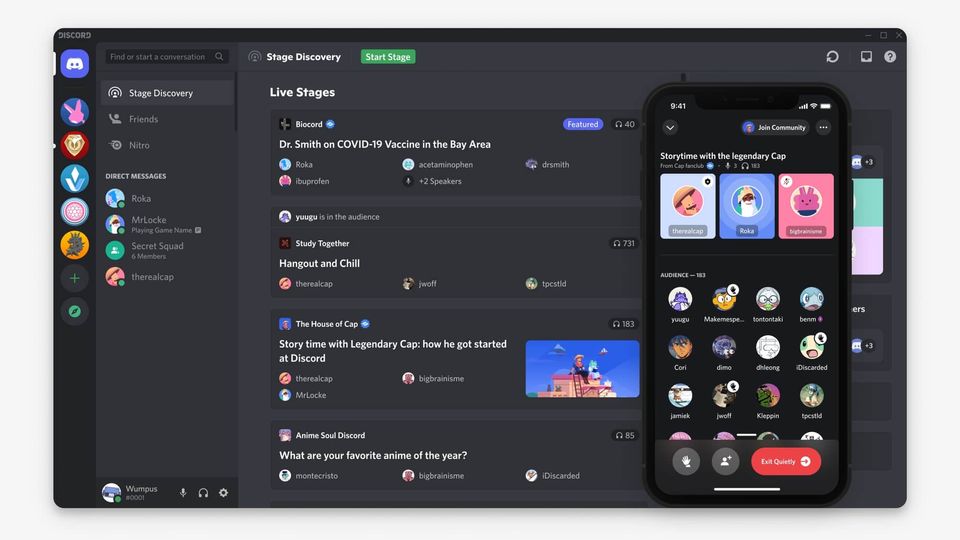 Discord Stages screenshot