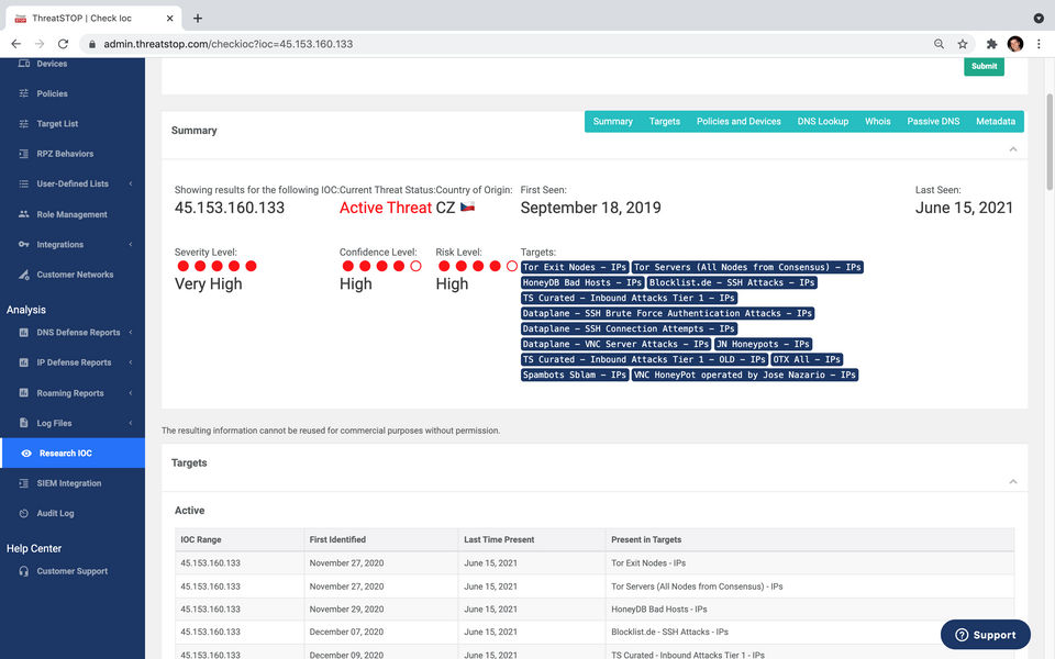 ThreatSTOP DNS Defense screenshot 1