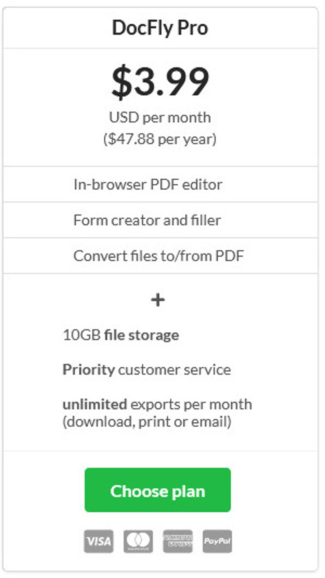 DocFly pricing 1