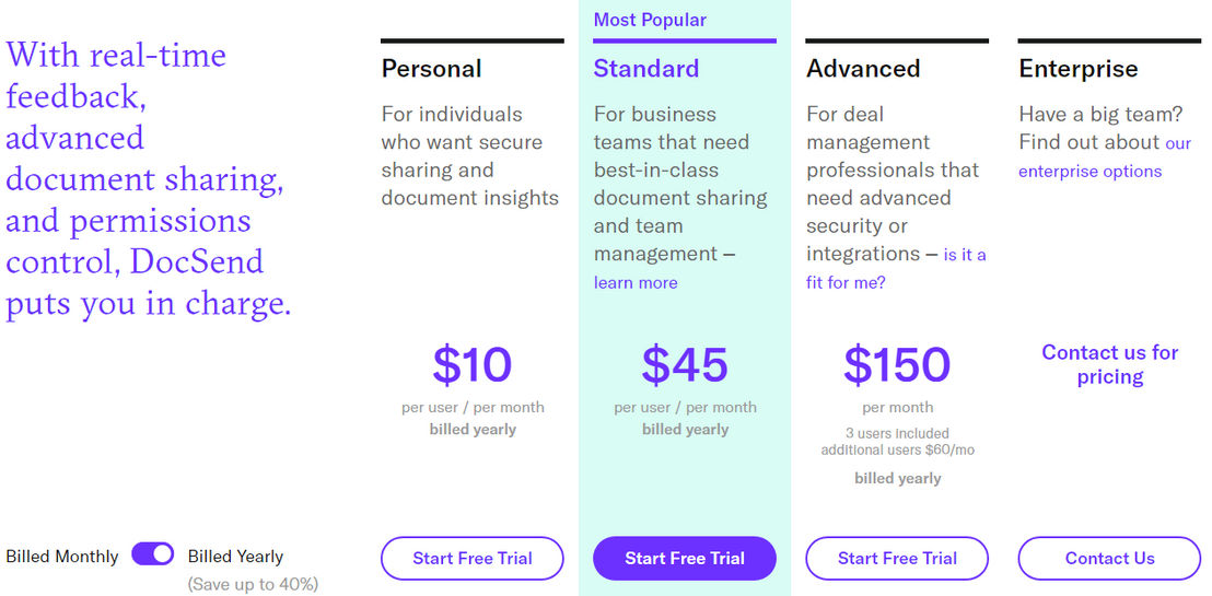 DocSend pricing 2