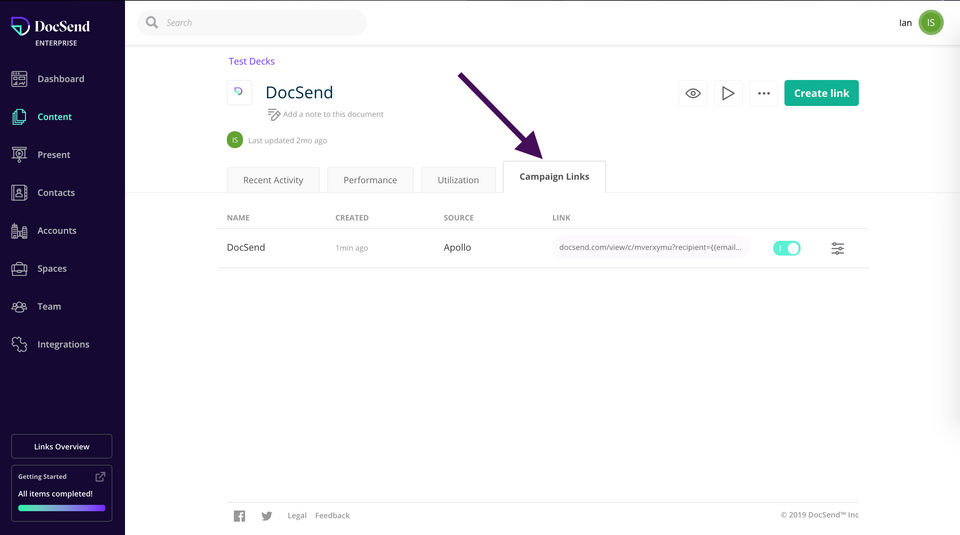 DocSend screenshot 2