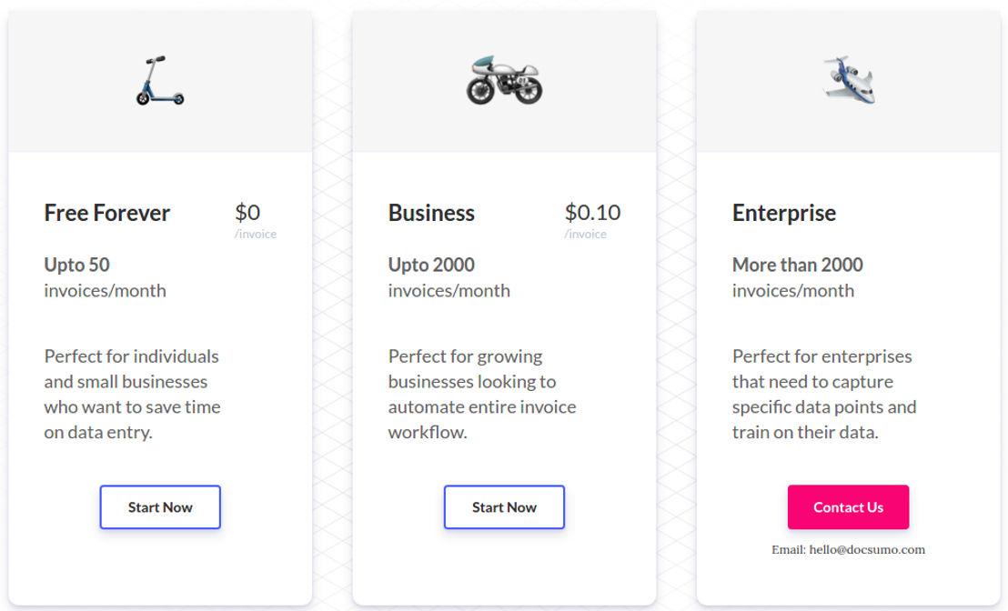 Docsumo pricing 1