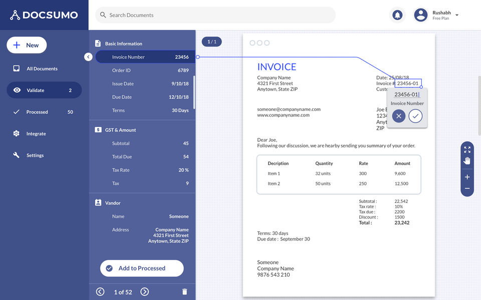 Docsumo screenshot 1
