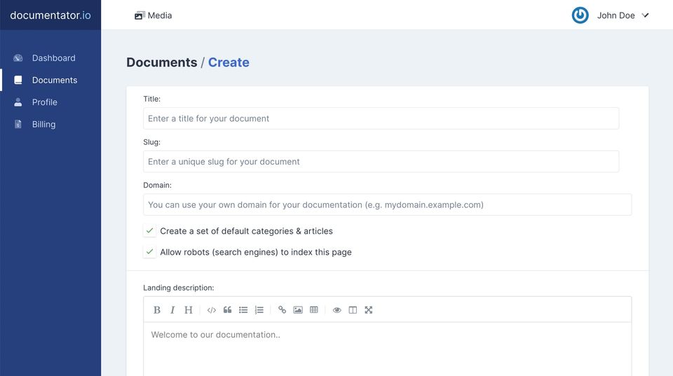 Documentator screenshot 2
