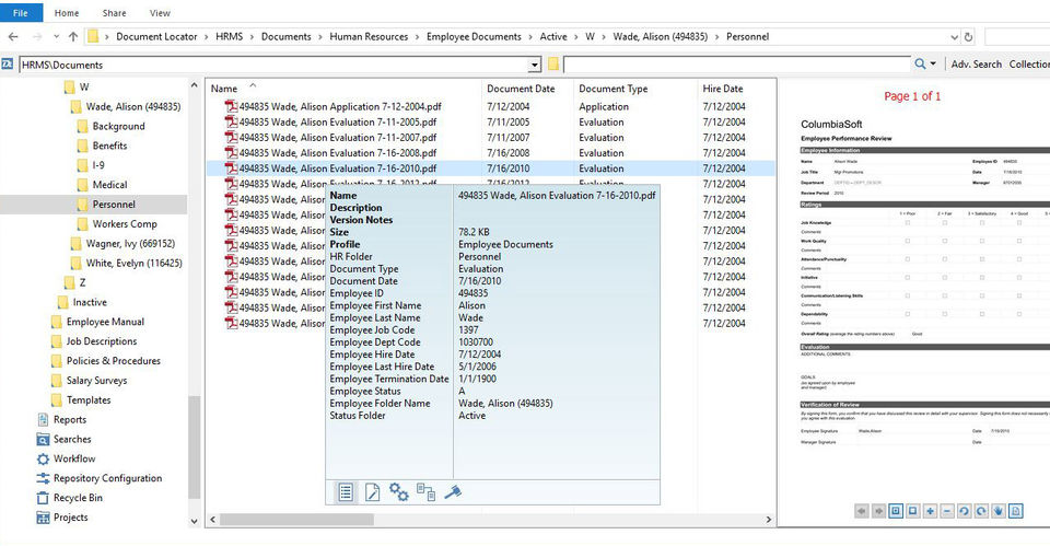 Document Locator screenshot